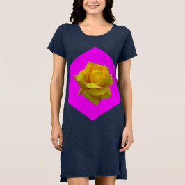 Surrealistisk Gul Ros Vingad Jersey T-shirt