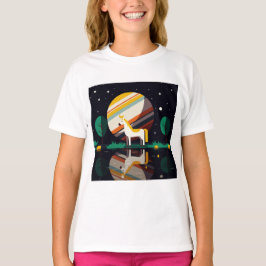 Surrealistisk illustration av en häst t shirt
