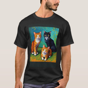 Surrealistisk, intressionistisk katt t shirt