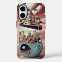 Surrealistisk konsthysteri Castle Fantasy liggande