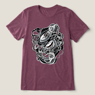 Surrealistisk Modern Abstrakt Brain Bending Ansikt T Shirt