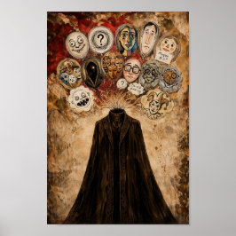 Surrealistisk Mörk Konstaffisch Jag Glömmer Dig Sa Poster