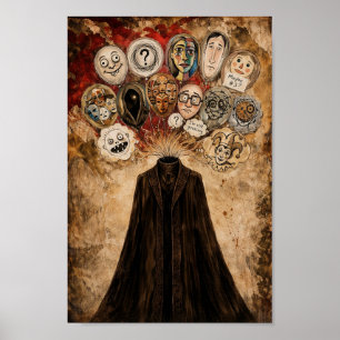 Surrealistisk Mörk Konstaffisch Jag Glömmer Dig Sa Poster