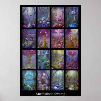 Surrealistisk träsk poster