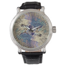 Surrealistisk turkisk katt porträtt... titta på