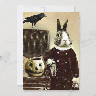 Surrealistisk Vintage Halloween-festlighetsinbjuda Inbjudningar