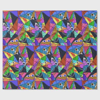Surrealistiska abstrakta geometriska mönster med ö presentpapper
