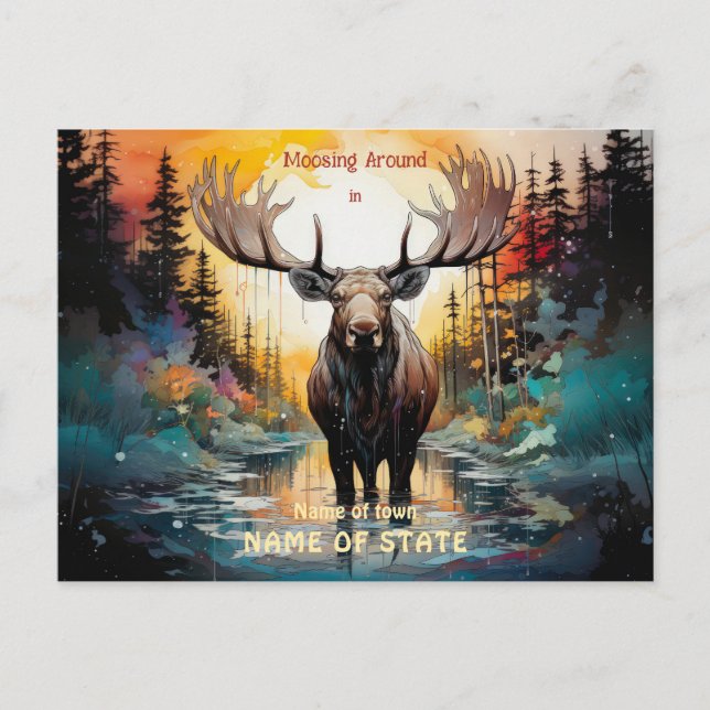 Surrealistiska älvor i Vatten Vykort (Framsida)