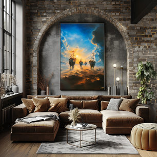 Surrealistiska elefanter i mystisk himmel – Surrea Poster