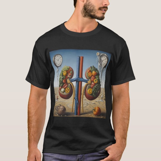 Surrealistiska grönsakskidkörtlar t shirt (Framsida)