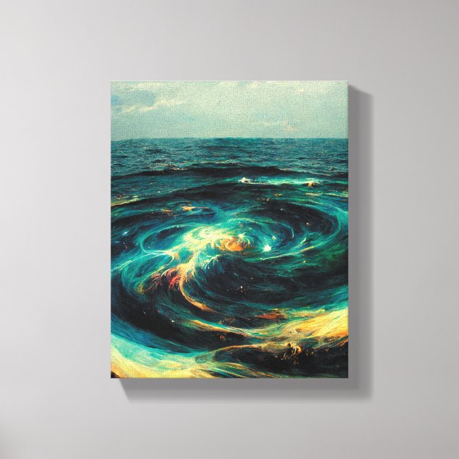 Surrealistiska konst | Galaxy of Ocean Canvastryck (Framsida)