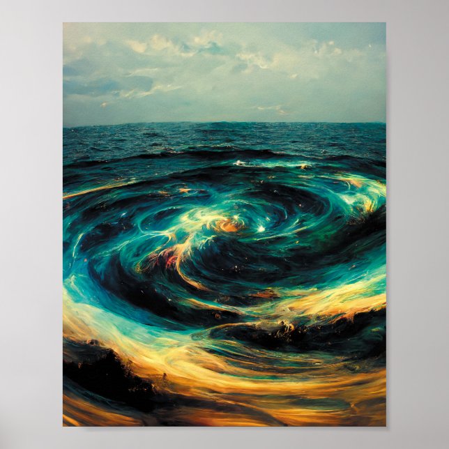 Surrealistiska konst | Galaxy of Ocean Poster (Framsidan)