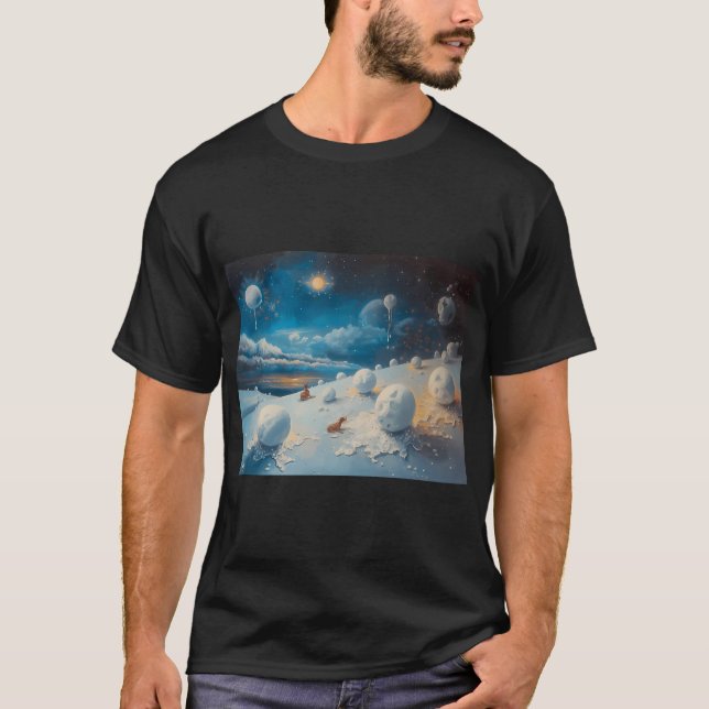 Surrealistiska Snöbollar T Shirt (Framsida)