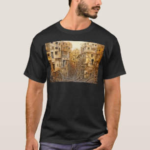 Surrealistiska Tangled City T Shirt