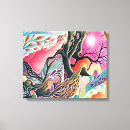 Surrealistiskt, dystert liggande canvastryck