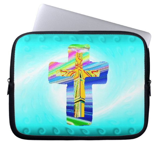 Surrealistiskt kristet kors laptop fodral (Framsidan)