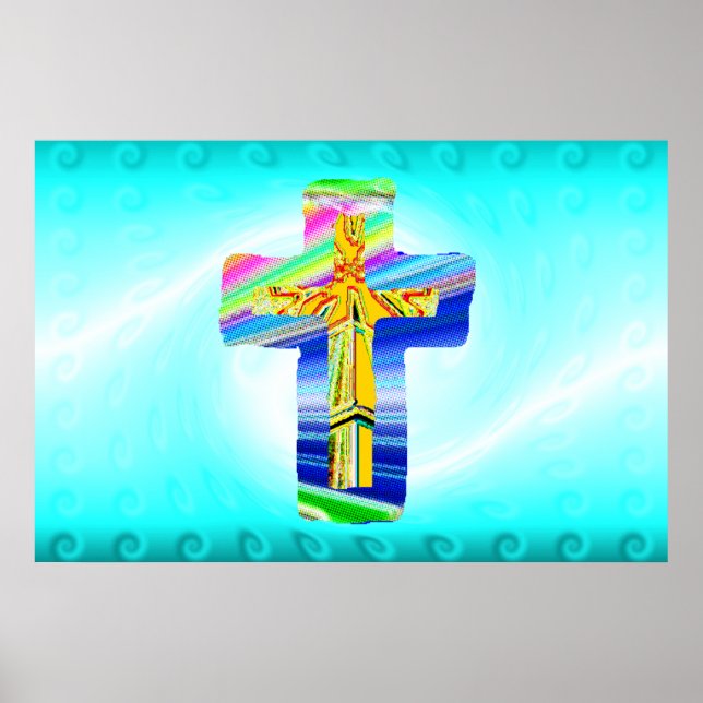 Surrealistiskt kristet kors poster (Framsidan)