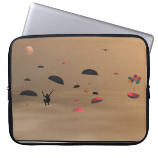 Surrealistiskt paraplyregn datorväska laptop fodral