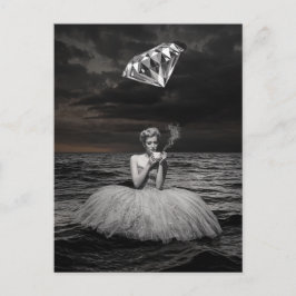 Surrealistiskt Teatime Med Diamant Vykort