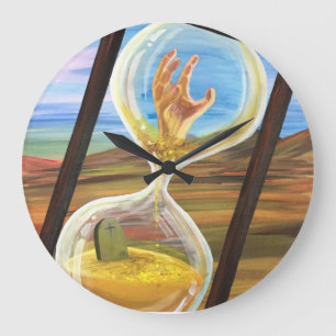 Surrealistiskt Timglas Memento Mori Mörk Gotisk Ök Stor Klocka