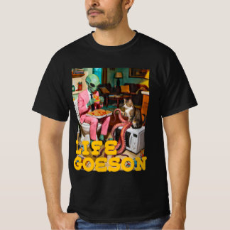 Surrealistiskt utomjordiskt pizzamoment t shirt