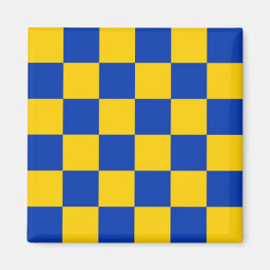 Surrey flagga (blå och gult kontrollerad mönster magnet
