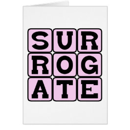 Surrogat inhoppare eller Stativ-I Hälsningskort