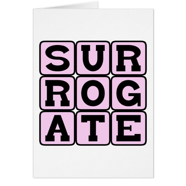 Surrogat inhoppare eller Stativ-I Hälsningskort (Framsidan)