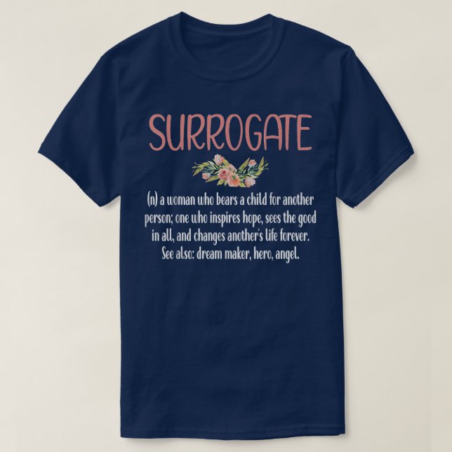 Surrogate Mamma Definition Proud Gestational Carri T Shirt (Design framsida)