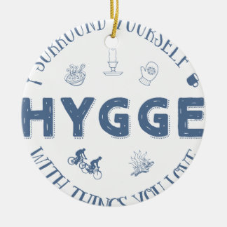 Surround dig W. Hygge (mörk - blåtttext) Julgransprydnad Keramik
