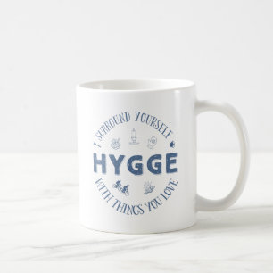 Surround dig W. Hygge (mörk - blåtttext) Kaffemugg