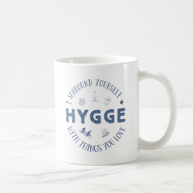 Surround dig W. Hygge (mörk - blåtttext) Kaffemugg (Höger)