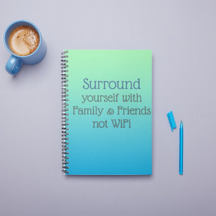 Surround you Good Vibes-meddelande Anteckningsbok