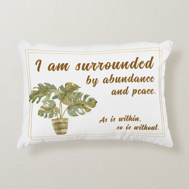 Surrounded by Abundance and Peace Canvas Bag Prydnadskudde (Framsidan)