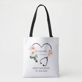 Surse Caregiver Blommigt Stethoscope Promotional Tygkasse