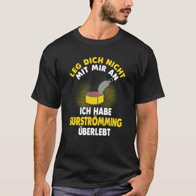 Surströmming Sill Fish Pomy Fish Stinkfish T Shirt (Framsida)