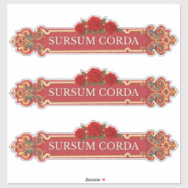 Sursum Corda Vintage Rose Catholic  Klistermärken