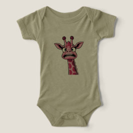 Surt Ansikte Rosa Giraff T Shirt