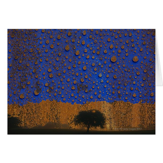 Surt regn & miljöbelastning hälsningskort (Framsidan Horizontal)