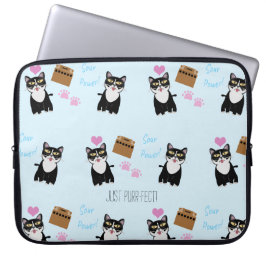 Surtpuss Kraft Katt Tecknad Mönster Laptop Fodral