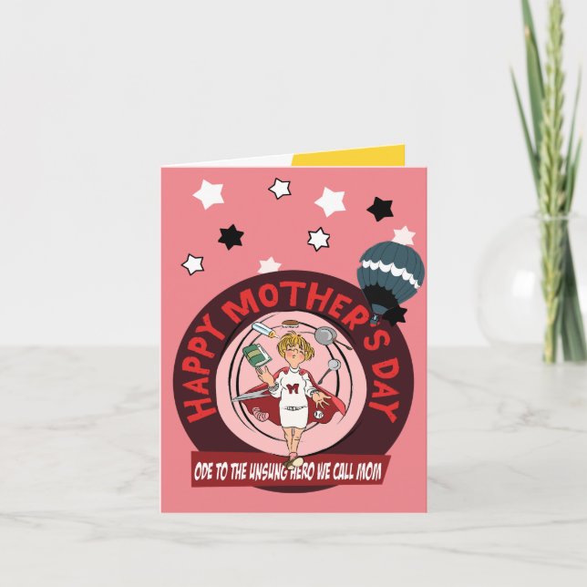 Surumom Juggler: Lycklig Mors dag! Tack Kort (Framsida)