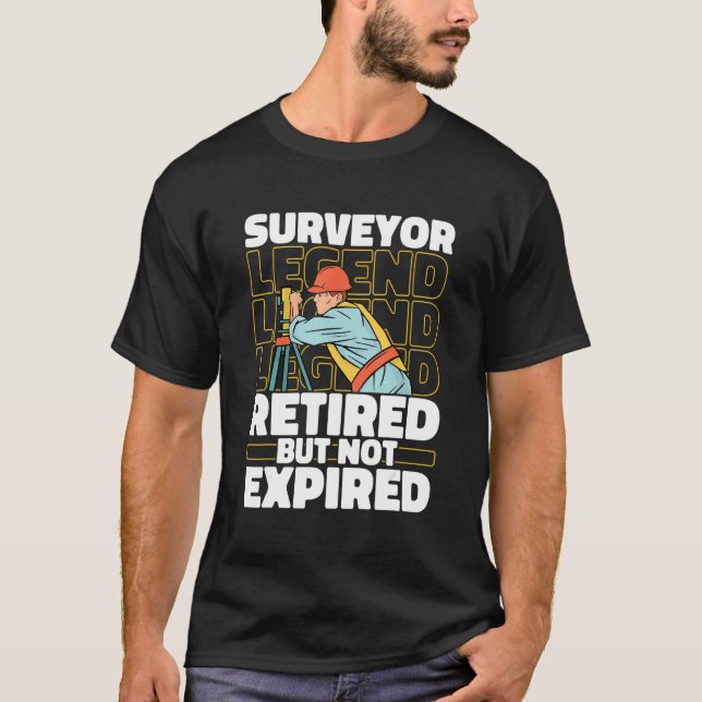 Surveying Retired Survey   Land Surveyor T Shirt (Framsida)
