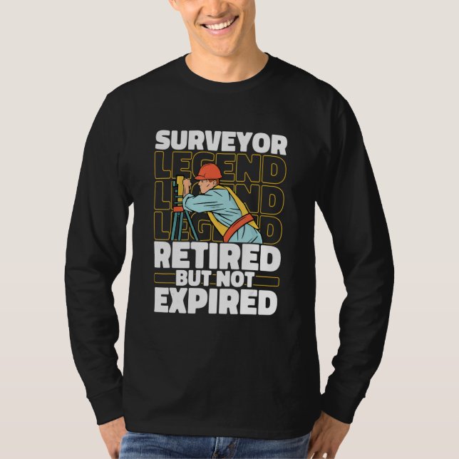 Surveying Retired Survey   Land Surveyor T Shirt (Framsida)