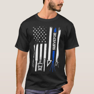 Surveyor Gift Tripod Gear Land Survey Flagga Amer T Shirt