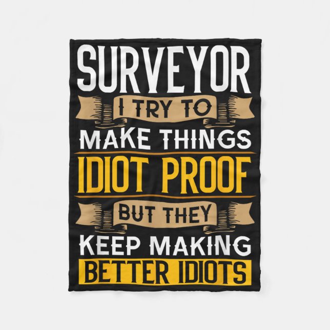 Surveyor Sarcastic Graphic Funny Surveying  Fleecefilt (Framsidan)