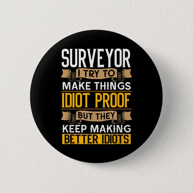 Surveyor Sarcastic Graphic Funny Surveying  Knapp (Framsida)