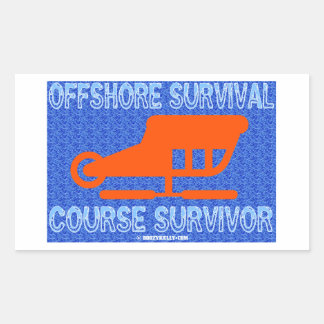 Survival Course Survivor,Oil,Gas,Rigs Rektangulärt Klistermärke