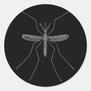 Survival Mosquito Sticker Runt Klistermärke