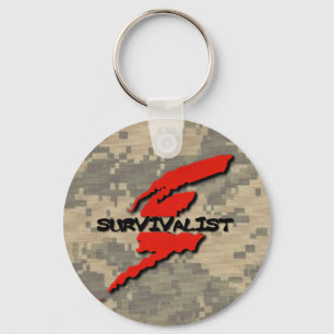 Survivalist Prepper Nyckelring