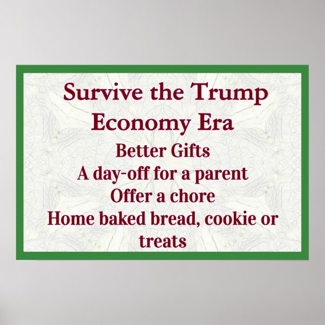 Survive Trump Economy Better Gifts Poster (Framsidan)